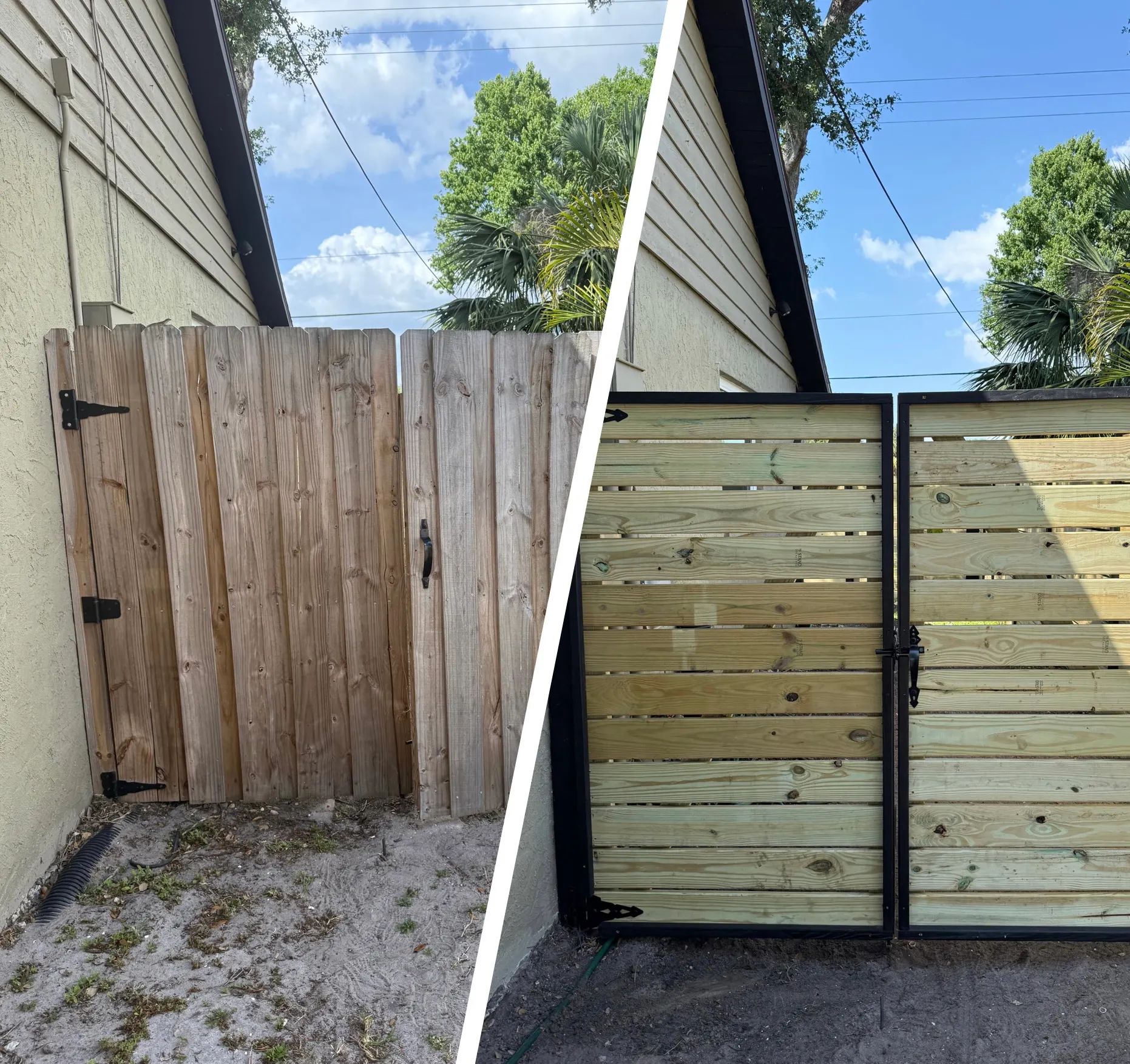 Gate replacement before and after